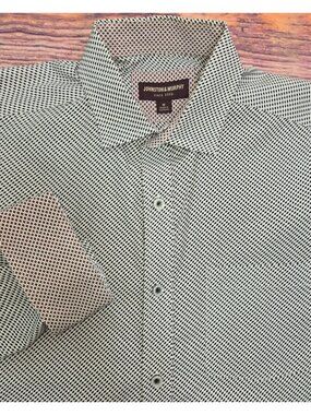 Johnston & Murphy Mens Geometric Button-Down Shirt Medium